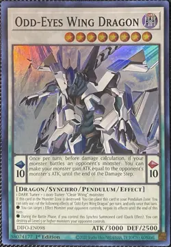 Odd-Eyes Wing Dragon DIFO-EN098 Dimension Force 1st Edition - Yugioh Card - Image 1