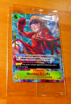 ONE PIECE ENGLISH CARD HOLO GAME CARTE Monkey.D. Luffy OP07-109 ALT EN SEALED - Image 1