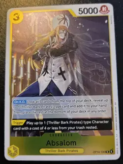 Absalom OP14-100 Foil Rare The Azure Sea's Seven One Piece Card Game - Image 1