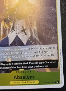 Absalom OP14-100 Foil Rare The Azure Sea's Seven One Piece Card Game - Image 5