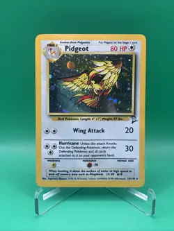Pokemon TCG Pidgeot Base Set 2 Holo Unlimited Rare Card 14/130 LP Condition - Image 1