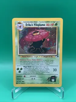 Erika's Vileplume 5/132 WOTC Gym Heroes Unlimited Rare Holo Pokemon Card DMG - Image 1