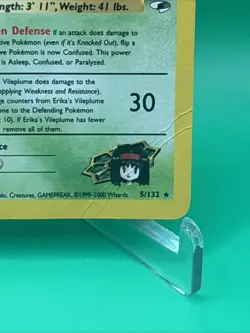 Erika's Vileplume 5/132 WOTC Gym Heroes Unlimited Rare Holo Pokemon Card DMG - Image 4