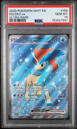 Pokemon Keldeo ex White Flare #159 Graded Card PSA 10 - Image 1