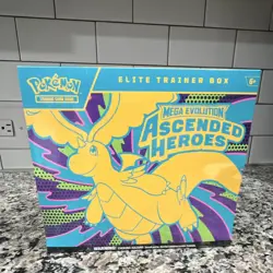 Pokemon Elite Trainer Box Mega Evolution Ascended Heroes Trading Card Game - Image 1
