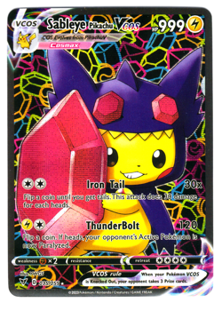 Cosplay Pikachu Card * SABLEYE PIKACHU * GLITTER HOLO - Image 1