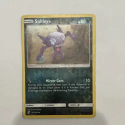 Pokemon Sableye Reverse Holo Uncommon SM Unified Minds 133/236 Basic 80 HP Card - Image 1