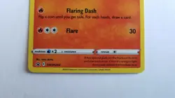 Scorbunny Holographic Black Star Promo SWSH 244 Pokemon Card Holo with Growlithe - Image 2