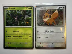 Eevee 200 Black Star Promo Destined Rivals Pokemon Card NM + Zarude 199 - Image 1