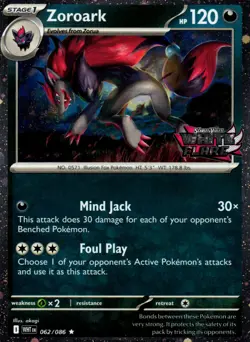 Zoroark (White Flare Stamped) Rare Miscellaneous Cards & Products 062/086 NM - Image 1