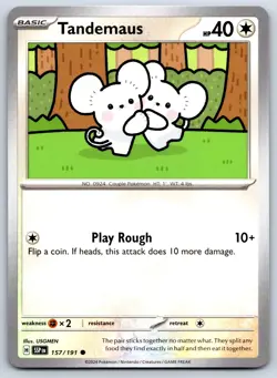 Tandemaus - Surging Sparks SSP 157/191 Pokemon Card - Image 1
