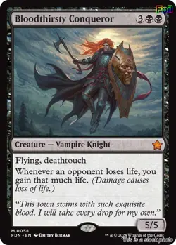EN - Foil - Bloodthirsty Conqueror - 58 - FDN - NM - Image 1