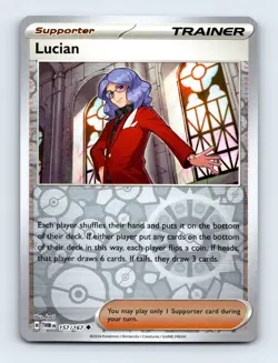 Lucian 157/167 SV06: Twilight Masquerade Rare Holo Pokemon NM - Image 1