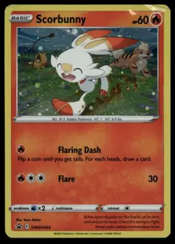 Scorbunny #SWSH244 SWSH: Sword & Shield Promo Cards Cosmic Holo Pokemon - Image 1