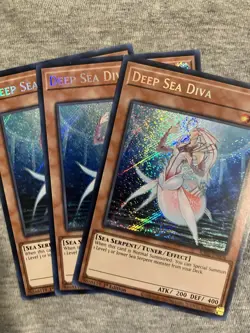 2024 YUGIOH RA03 1ST ED SECRET RARE DEEP SEA DIVA X3 NM - Image 1