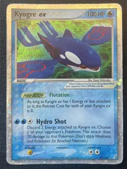 Pokemon TCG Kyogre EX Crystal Guardians Holo Card 95/100 MP - Image 1