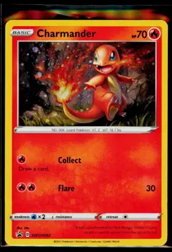 Pokemon TCG SWSH: Sword & Shield Promo Cards Charmander Holo #SWSH092 Near Mint - Image 1