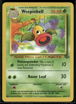 Pokemon Jungle #48/64 Weepinbell Uncommon, Near Mint or Better - Image 1