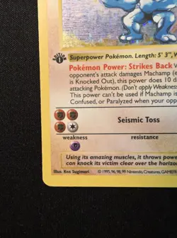Machamp 8/102 Shadowless 1st Edition Holo Rare 1999 Base Set WOTC Pokemon - Image 5