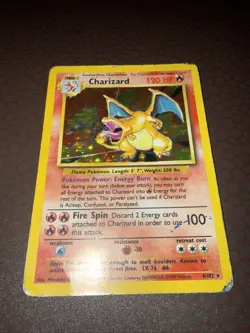 Pokemon! Charizard - Base Set - Holo -4/102- Damaged! - Image 1