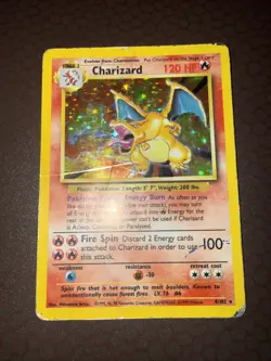 Pokemon! Charizard - Base Set - Holo -4/102- Damaged! - Image 2