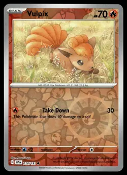 Vulpix 016/191 Common Surging Sparks Pokemon Reverse Holo NM/M - Image 1