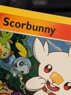 Scorbunny SWSH071 Black Star Promo With Swirl 🍥 Above Sobble Head - Image 2
