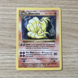 Pokemon TCG Shadowless Ninetales 12/102 Holo Base Set 1999 English with Bonus - Image 1
