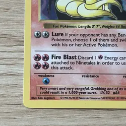 Pokemon TCG Shadowless Ninetales 12/102 Holo Base Set 1999 English with Bonus - Image 5