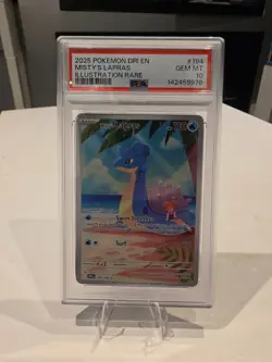 2025 POKEMON DRI EN-DESTINED RIVALS ILLUSTRATION RARE #194 MISTY'S LAPRAS PSA 10 - Image 1