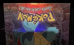 1999 Topps Pokemon the First Movie Rainbow Foil E7 #07 Squirtle Blue Logo Holo - Image 5