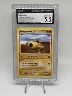 Hippopotas 66/100 DPt2: Majestic Dawn 2008 Pokemon CGC 5.5 - Image 1