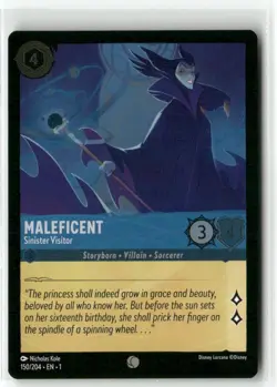 Maleficent 150/204 Sinister Visitor Foil The First Chapter Disney Lorcana TCG - Image 1