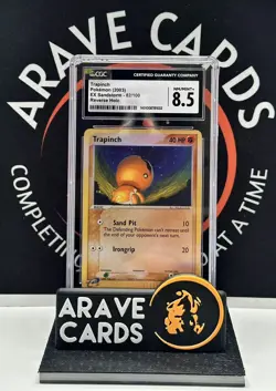 CGC 8.5 Pokemon TCG EX Sandstorm Trapinch Reverse Holo 82/100 Pokemon Card - Image 1