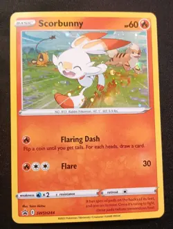 Scorbunny - (Cosmos Holo) SWSH244 SWSH: Sword & Shield Promo Cards Pokemon TCG - Image 1