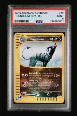 Pokemon Card Houndoom 12/144 Reverse Holo Skyridge PSA 9 Mint - Image 1