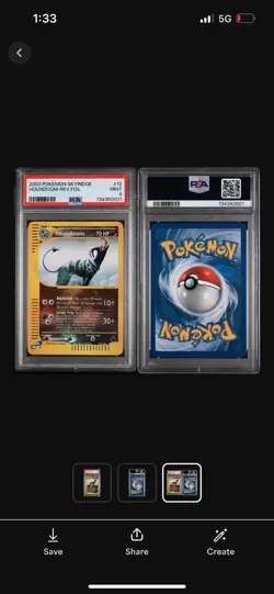 Pokemon Card Houndoom 12/144 Reverse Holo Skyridge PSA 9 Mint - Image 2