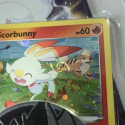SEALED HD SWIRL 🌀 Scorbunny SWSH244 Lost Origin Sword Blister Pack Pokemon Card - Image 2
