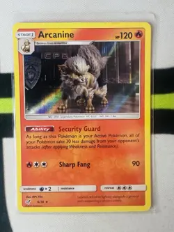 Pokemon TCG Arcanine Holo Rare Detective Pikachu 6/18 Rare Card - Image 1