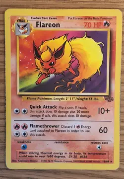 Flareon 19/64 Jungle Pokemon Card Rare LP - Image 1