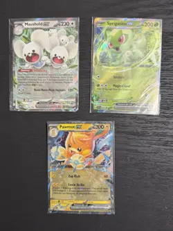 Sprigatito Ex SVP 087, Pawmot Ex 073/197, Maushold Ex 155/182 Promo Cards Sealed - Image 1