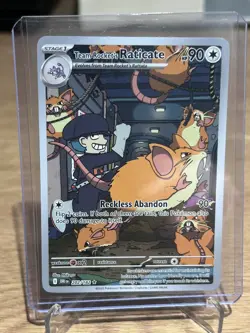 Pokemon TCG Team Rockets Raticate Card 202/182 Destined Rivals Illustration Rare - Image 1