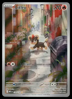 Pokemon Cards Litleo 139/132 Mega Evolution Illustration Rare NM - Image 1