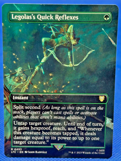 Legolass Quick Reflexes Borderless 493 MTG Commander Lord of the Rings LTC - Image 1