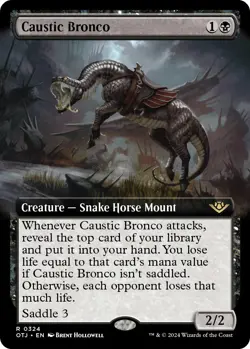 MTG Caustic Bronco (Extended Art) - 324 / English / Near Mint - Image 1