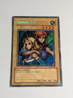 Yugioh Gemini Elf LON-000 Secret Rare Unlimited MP - Image 1