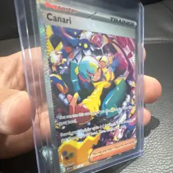Pokemon Trainer Supporter Canari Full Art Holo Card 291/217 English - Image 3