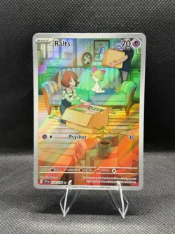 Pokemon Card - Ralts Scarlet & Violet Base Set 211/198 Illustration Rare NM - Image 1