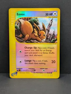 Eevee 075/147 Aquapolis Reverse Holo Rare Pokemon TCG Nintendo LP+ - Image 1