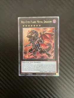 Yugioh Red-Eyes Flare Metal Dragon RA01-EN038 Quarter Century Rare 1st Ed NM - Image 1